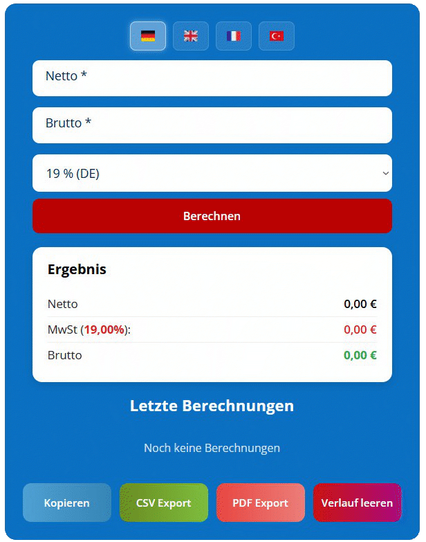 mehrwertsteuer rechner